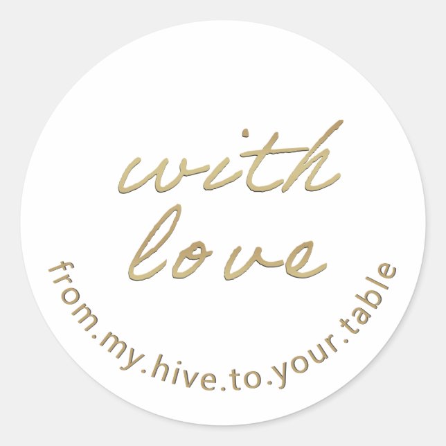 With Love Backyard Honey Promotional Apiary Label  (Front)