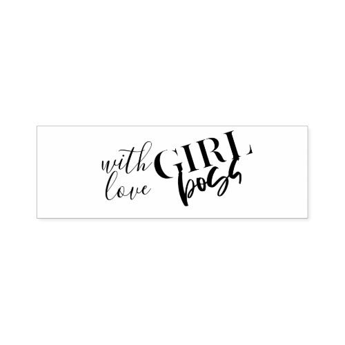 With Love BOSS GIRL Self_inking Stamp