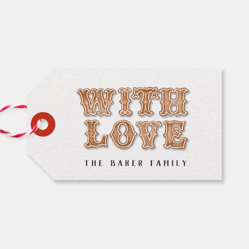 With Love    Cookie Gift Tags