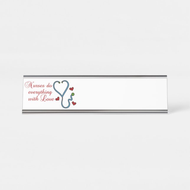 With Love Desk Name Plate (Front)