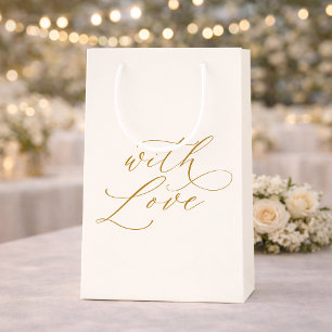 With Love Elegant Wedding Small Gift Bag