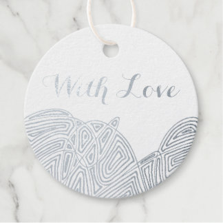 With Love - Flurry Foil Favor Tags