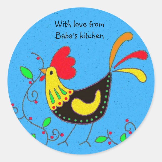 With Love From Baba's Kitchen Classic Round Sticker (Front)