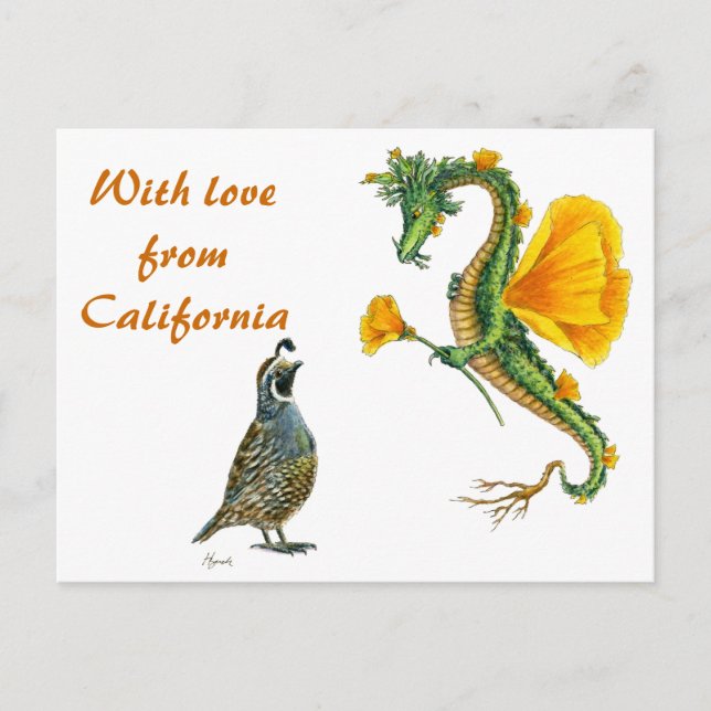 With  love from California - postcard (Front)
