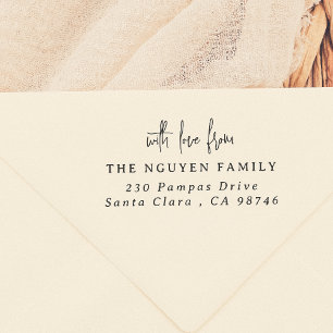 With Love From Family Name & Return Address Self-inking Stamp