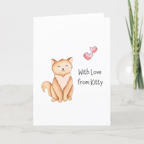 With Love From Kitty Birthday All Occasion Card