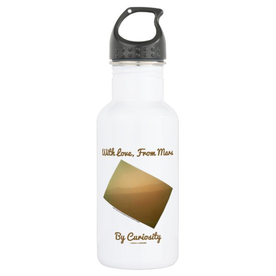 With Love, From Mars By Curiosity (Mars Landscape) Water Bottle