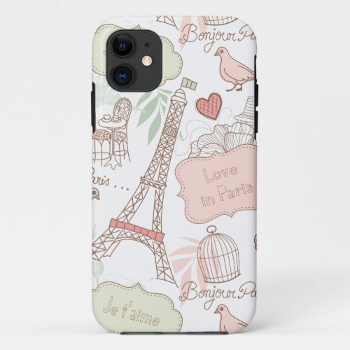 With Love From Paris iPhone 11 Case