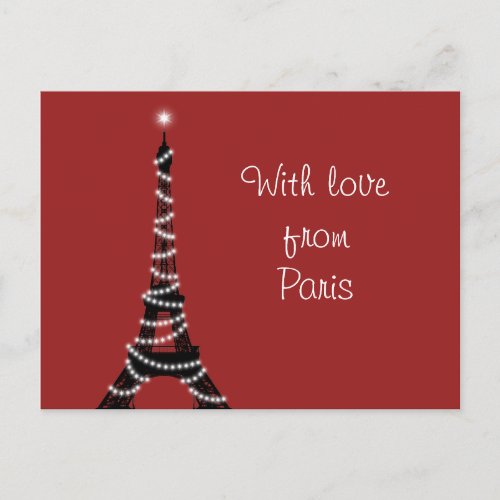 With Love from Paris Postcard