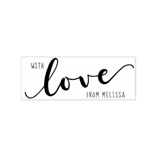 With LOVE from - Personalized Rubber Stamp