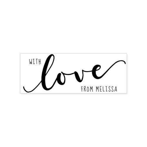 With LOVE from _ Personalized Rubber Stamp