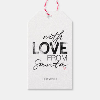 With Love From Santa Personalized Gift Tag