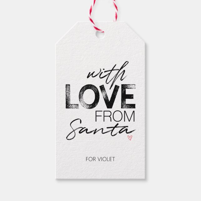 With Love From Santa Personalized Gift Tag (Front)
