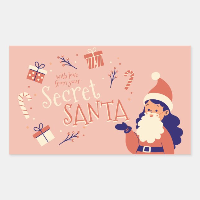 with love from Secret Santa sticker (Front)