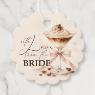 With Love from the Bride" Espresso Martini Favor Tags