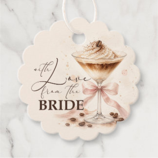With Love from the Bride" Espresso Martini Favor Tags