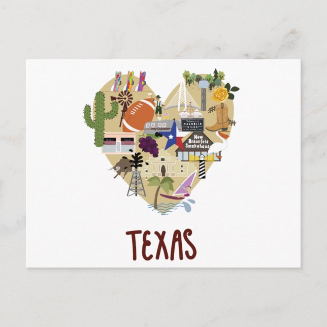 With Love from the Great State of Texas Postcard (Front)