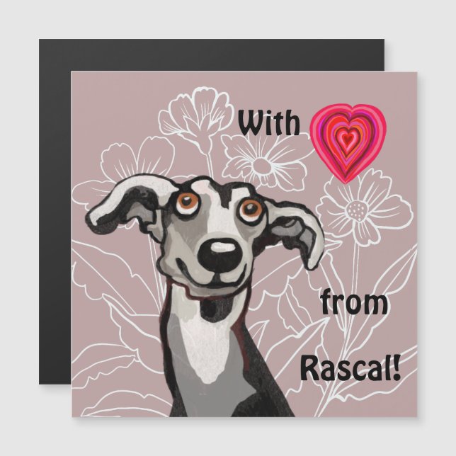 With Love From Your galgo – Cute Magnetic card (Front/Back)