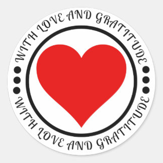 With Love & Gratitude Classic Round Sticker