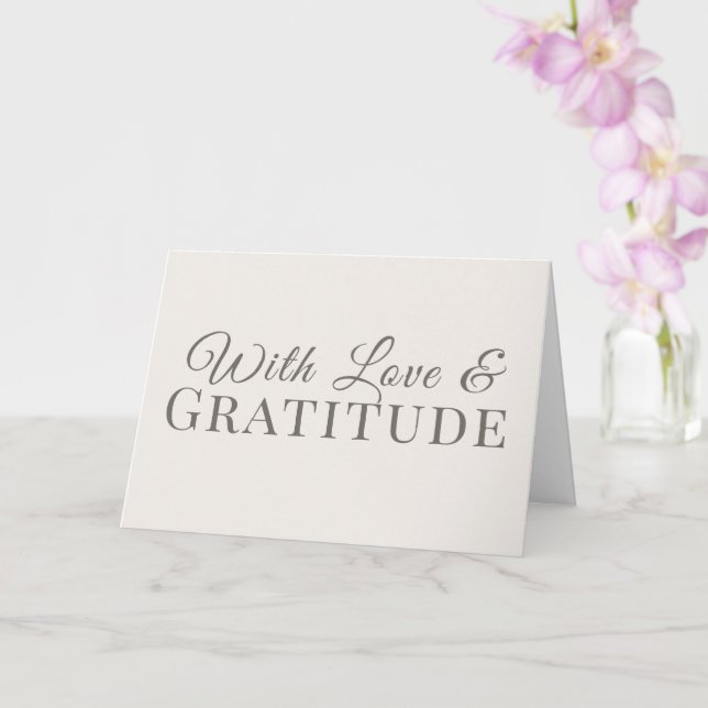 With Love & Gratitude – Minimal Typography  Card (Orchid)