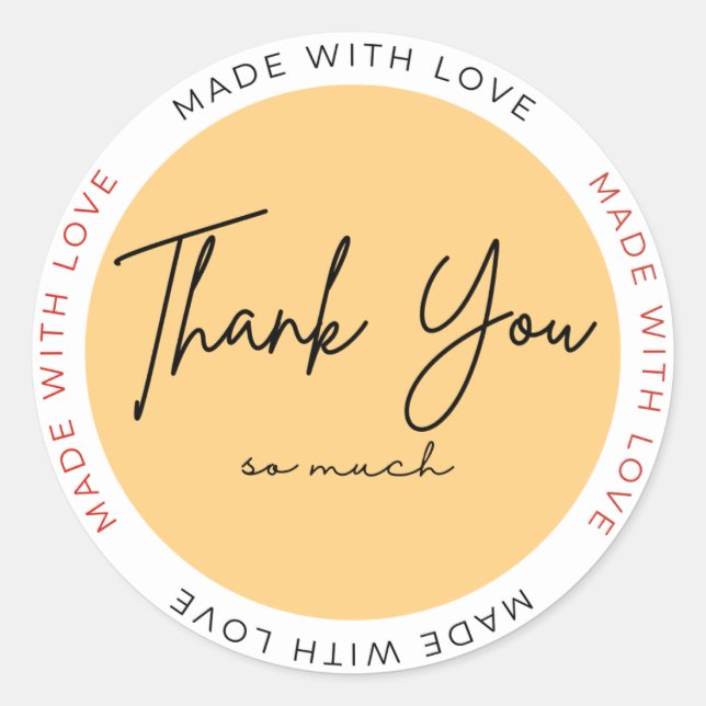 With Love Heart Sticker – Minimal Cute Love (Front)