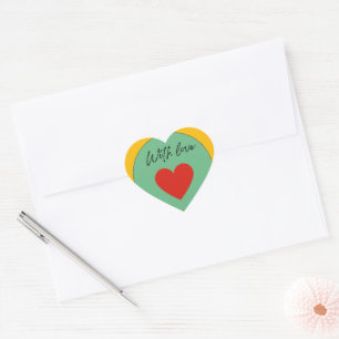 With Love Heart Sticker – Minimal Cute Love 