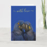 With Love Hyacinth Macaw Parrot Bird Blue Card