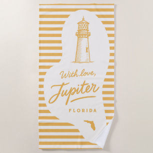 With Love Jupiter Beach Towel