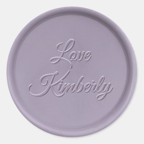 With Love Lavender Wax Seal Sticker