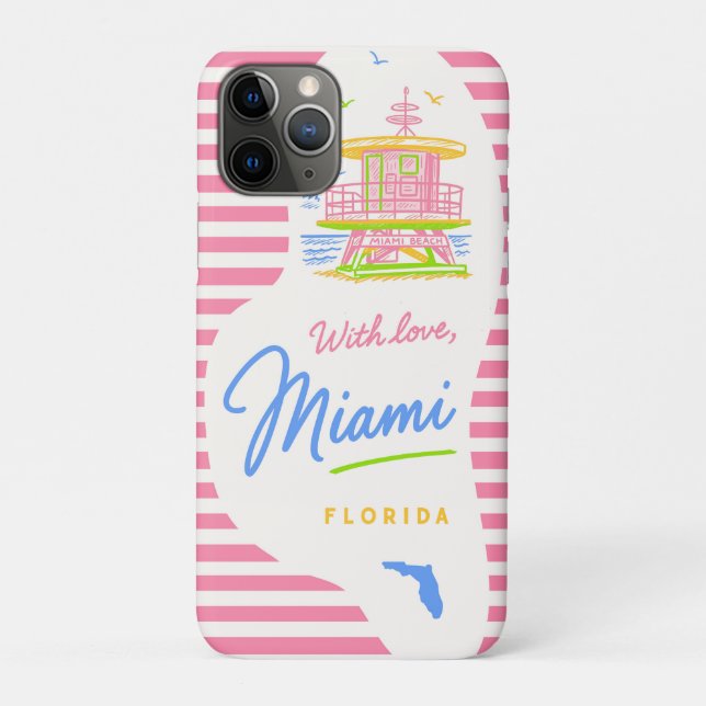 With Love Miami Lifeguard Stand iPhone Case-Mate iPhone Case (Back)