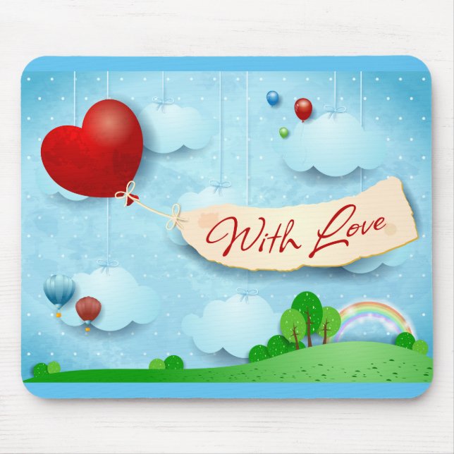 With Love  Mouse Pad (Front)