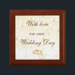 With love on our Wedding Day Jewelry Box<br><div class="desc">Stylish With love on our Wedding Day gift box. Theme - elegant pearls</div>