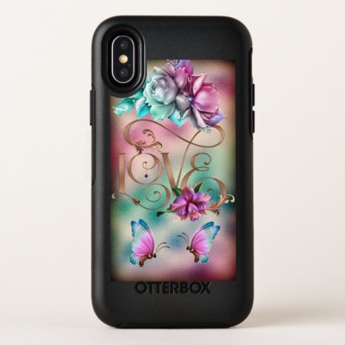 With love OtterBox symmetry iPhone x case