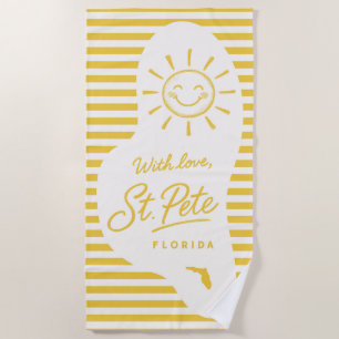 With Love St Pete Beach Towel