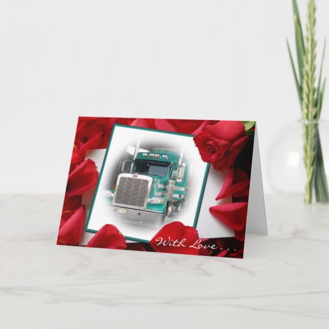 With Love...Stacks Truck Greeting Card (Front)