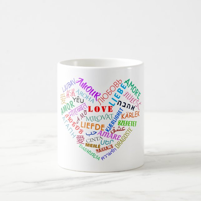 With Love Text Coffee Mug