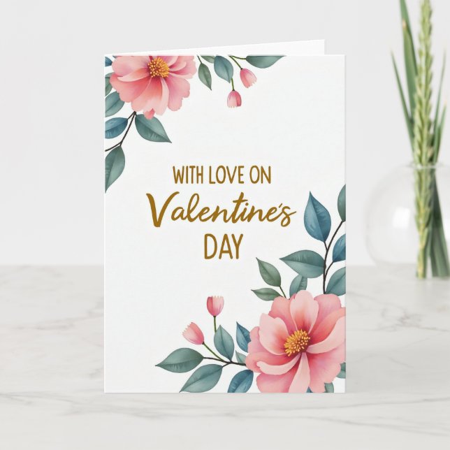 With Love Valentines Day Card (Front)