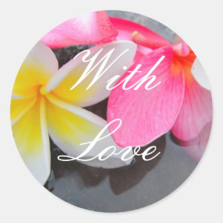 With Love Wedding Envelope seals Frangipani Fever