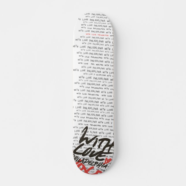 "With Love' words Skateboard Deck (Front)