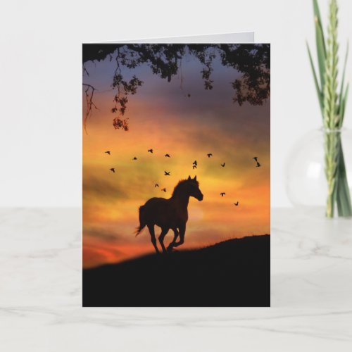 With Loving Memories Horse Sympathy Card