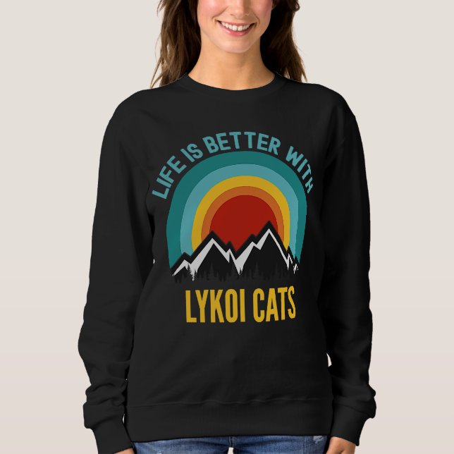With Lykoi Cats Sweatshirt (Front)
