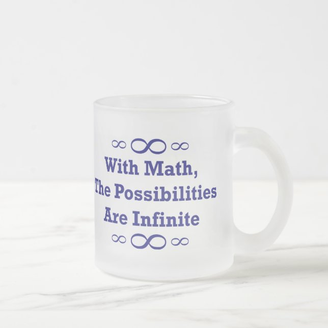 With Math, The Possibilities Are Infinite Frosted Glass Coffee Mug (Right)