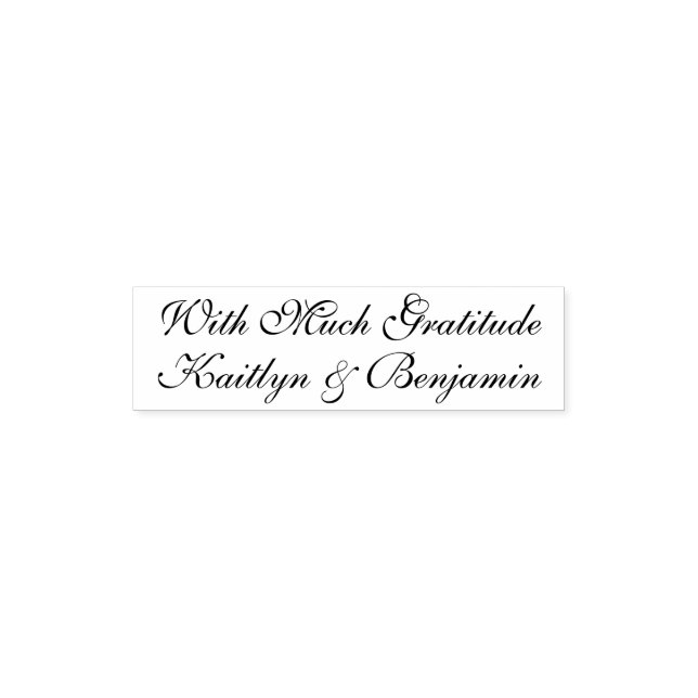 With Much Gratitude | Editable, Elaborate Script Self-inking Stamp (Design)