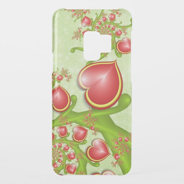 With much Love Red Yellow Hearts Fractal Art Uncommon Samsung Galaxy Case (Back)