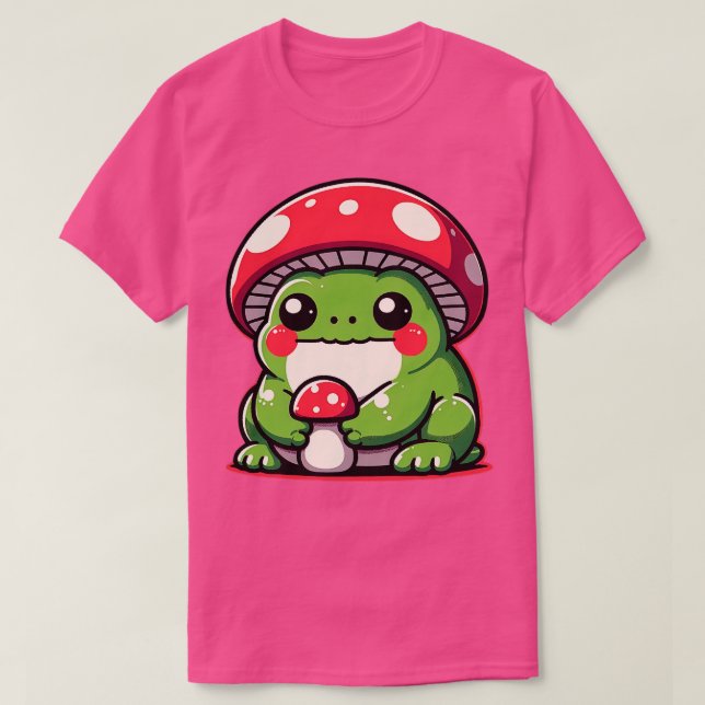 With Mushroom Hat frog T-Shirt (Design Front)