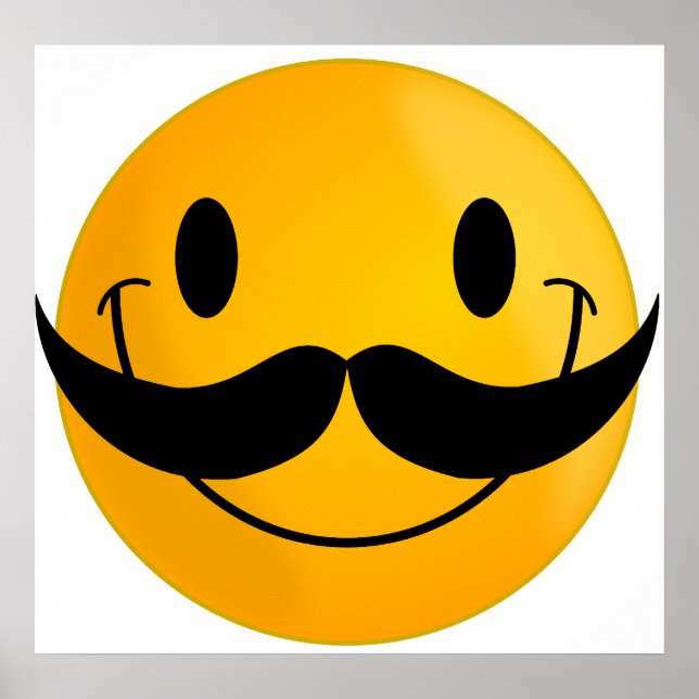 with Mustache Poster (Front)