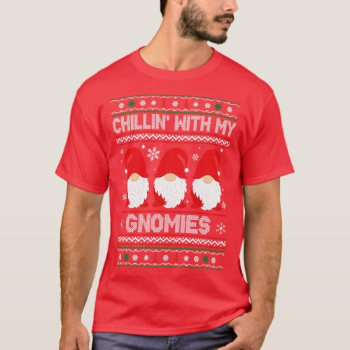 With My Gnomies Funny Ugly Christmas Pajama Xmas T_Shirt