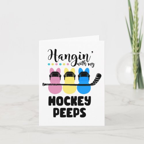 With My Hockey Easter Bunnies Cute Easter  Card