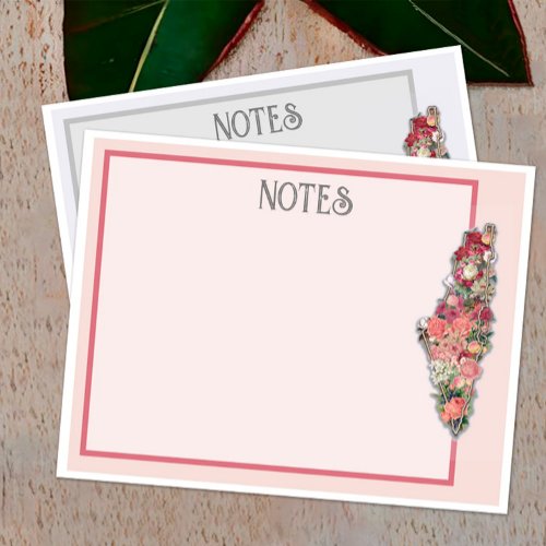 With My Love Palestine Floral Map PINK Notepad