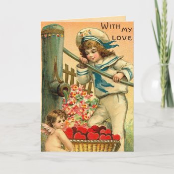 With My Love Valentine's Day Card by golden_oldies at Zazzle